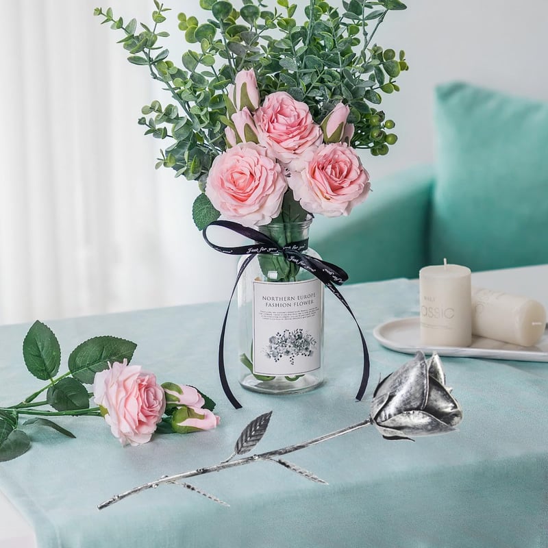 6th Anniversary Handcrafted Metal Eternal Rose for Her