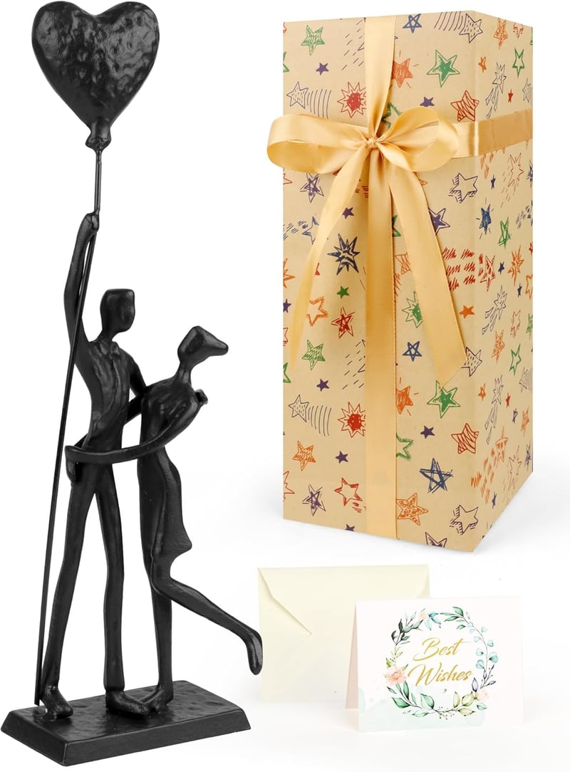2025 Wedding Gifts: Handcrafted Iron Couple Sculpture, 12in