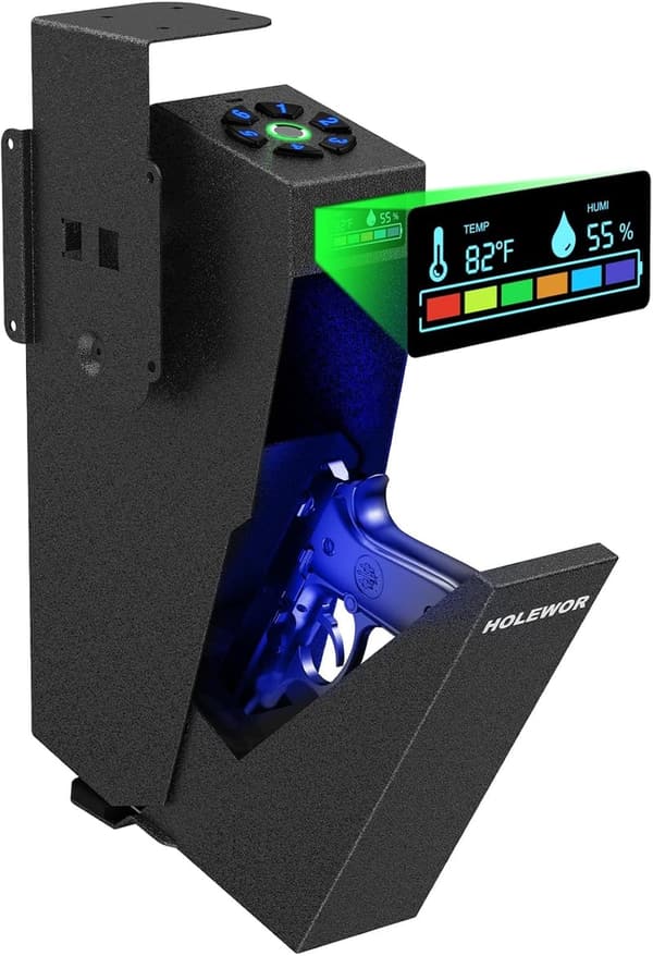 Biometric Handgun Safe for Quick Access - Mountable Car & Home