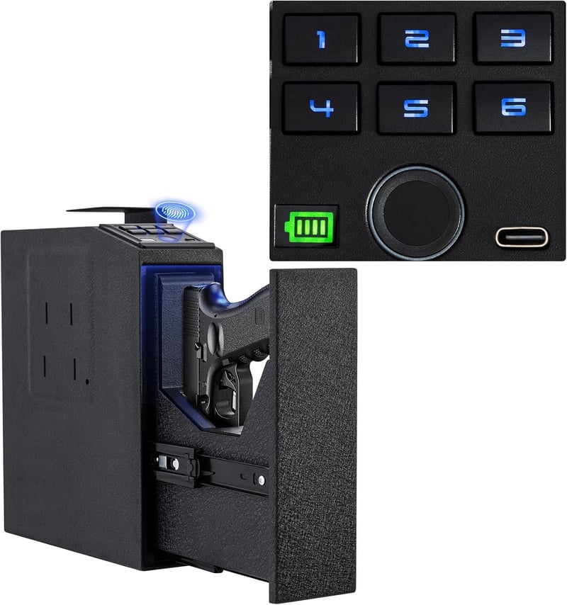 Biometric Handgun Safe with Fingerprint & PIN Access