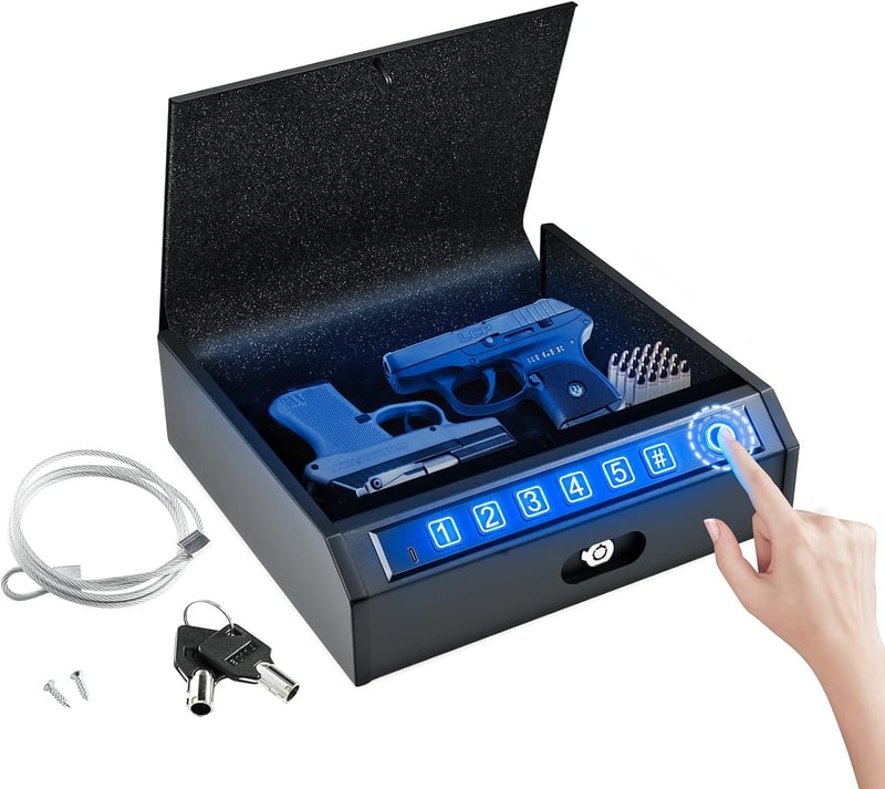 Biometric Handgun Safe with Quick Access Options