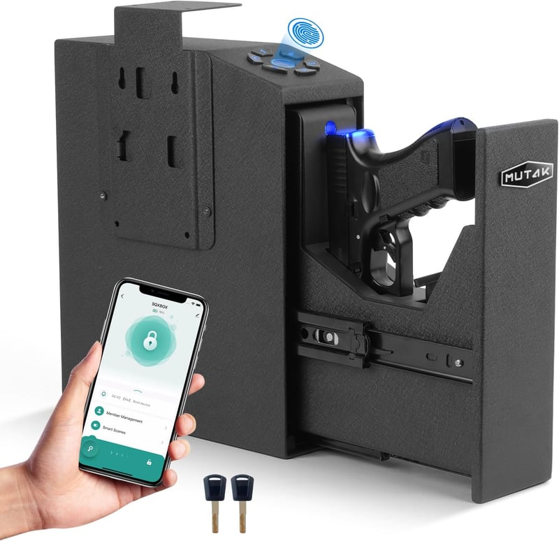 Biometric Handgun Safe with APP, Fingerprint & PIN Access
