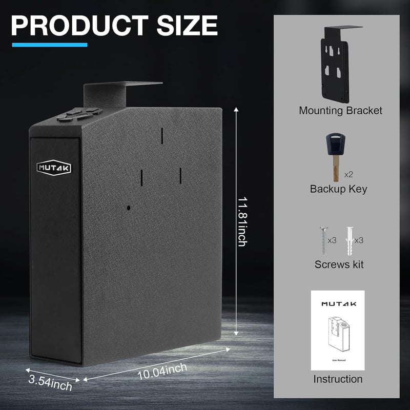 Biometric Handgun Safe with APP, Fingerprint & PIN Access