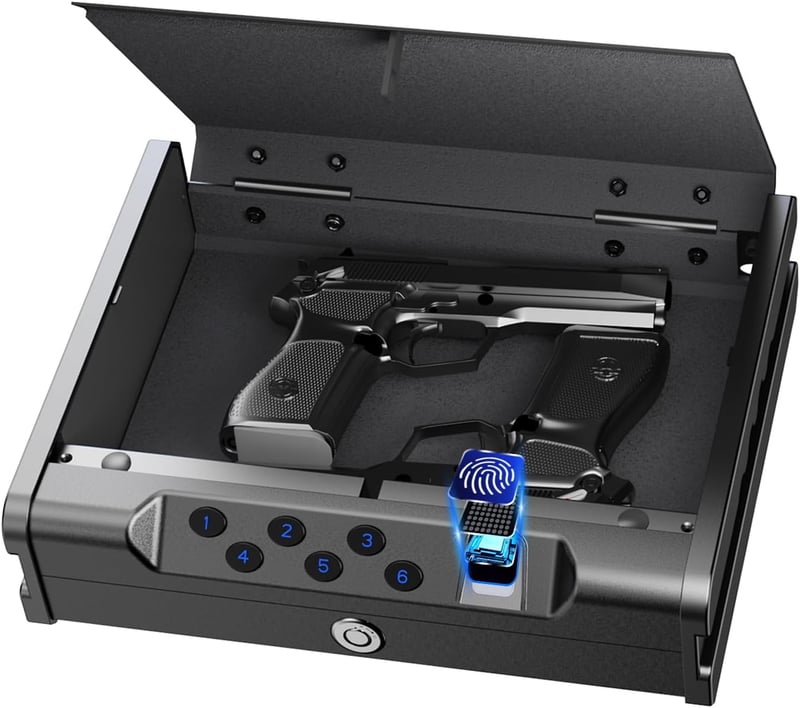 Biometric Gun Safe for Pistols – Quick Access, Heavy-Duty Steel