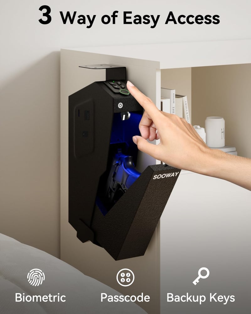 Biometric Gun Safe with Quick Access for Handguns