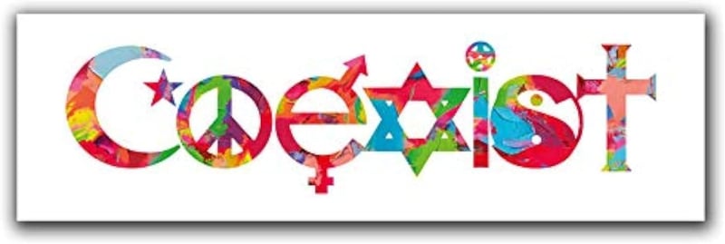 Coexist Inspirational Waterproof Bumper Sticker - 10