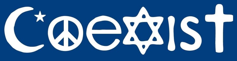 Coexist Bumper Sticker for Car, Laptop, or Toolbox