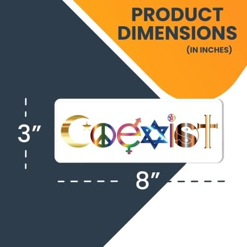 Coexist Symbol Heavy-Duty Auto Magnet - 3x8 Inches