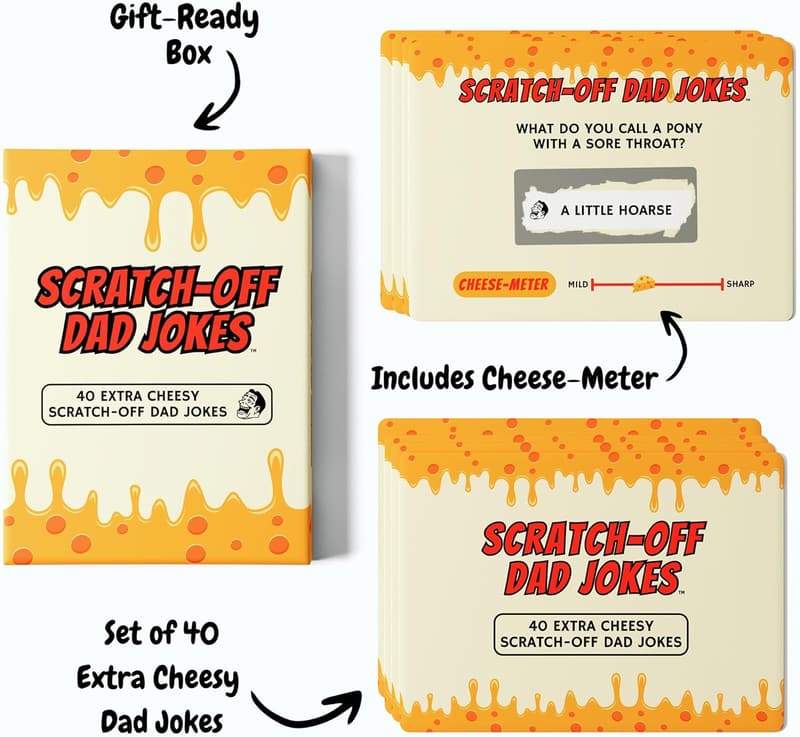 Scratch Off Dad Jokes - Funny Gifts for Dad
