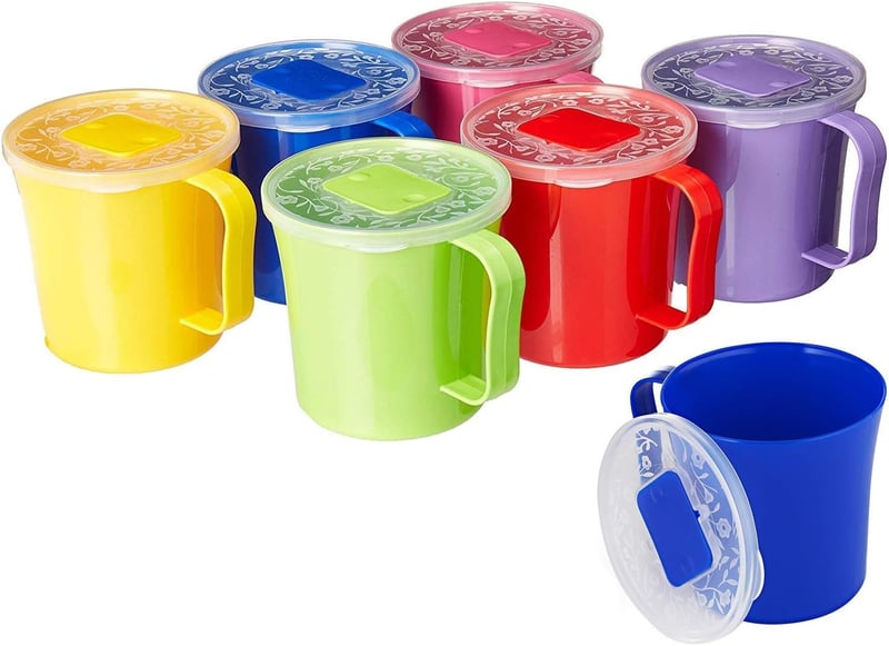 Microwaveable Soup Mug Set - 20 oz with Vented Lid (6 Pack)