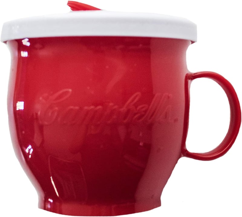 On-the-Go 22 oz Red Microwave Soup Mug