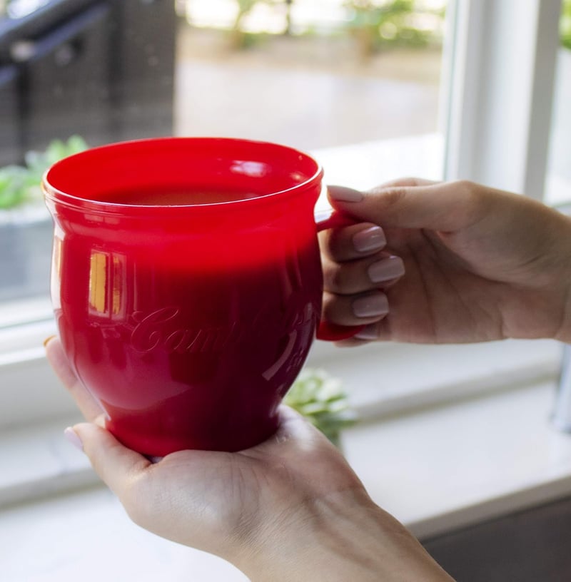 On-the-Go 22 oz Red Microwave Soup Mug