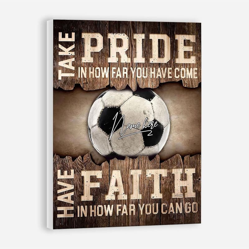 Personalized Soccer Canvas Art for Girls – Inspirational Decor