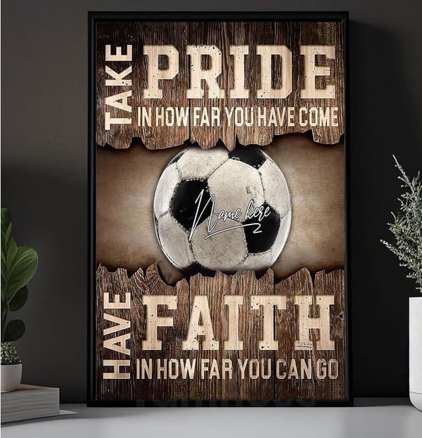 Personalized Soccer Canvas Art for Girls – Inspirational Decor