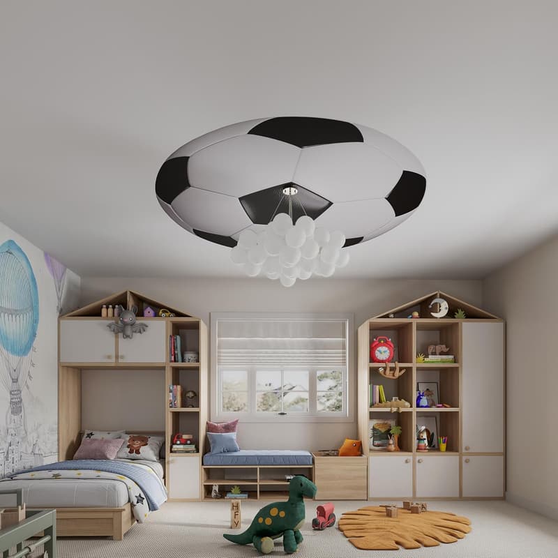 Soccer Star PVC Stretch Ceiling Decor Kit - 8'11