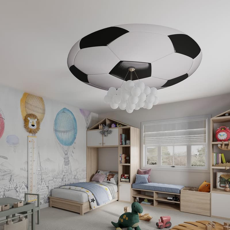 Soccer Star PVC Stretch Ceiling Decor Kit - 8'11