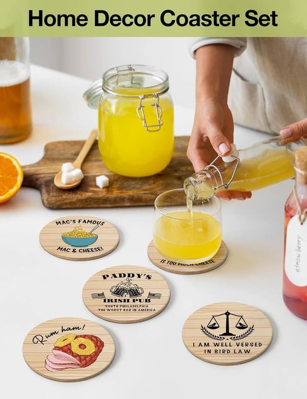 Always Sunny in Philadelphia Coasters Set of 6 for Fans