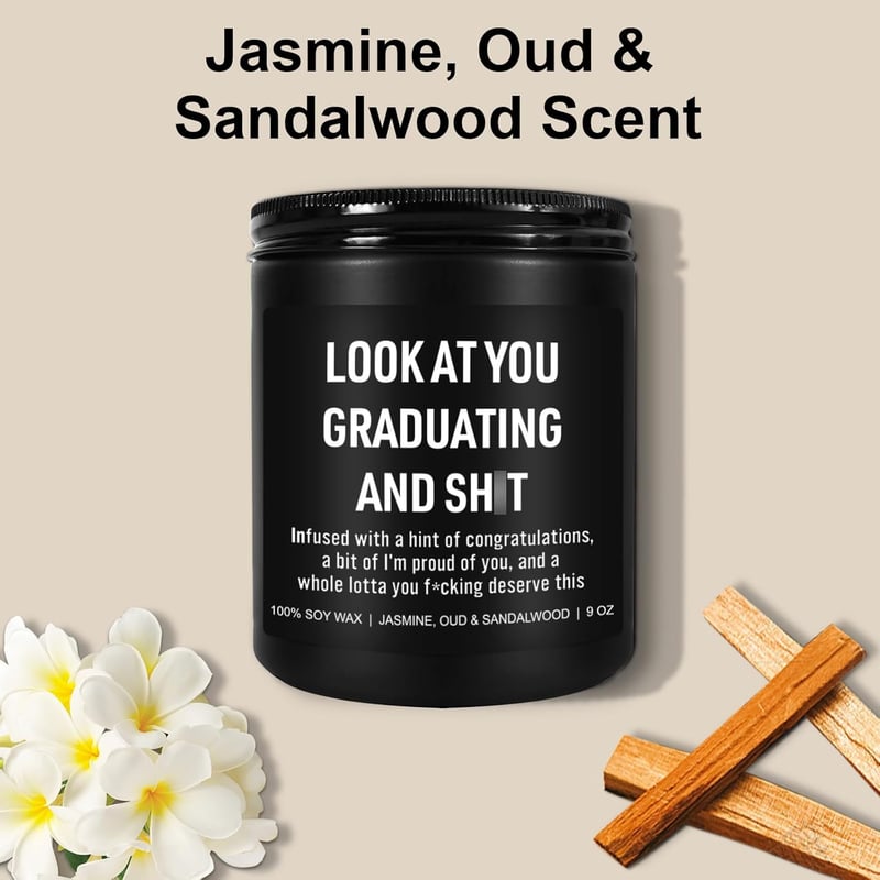 2025 Graduation Candle - Fun Gift for Him or Her - 9 oz