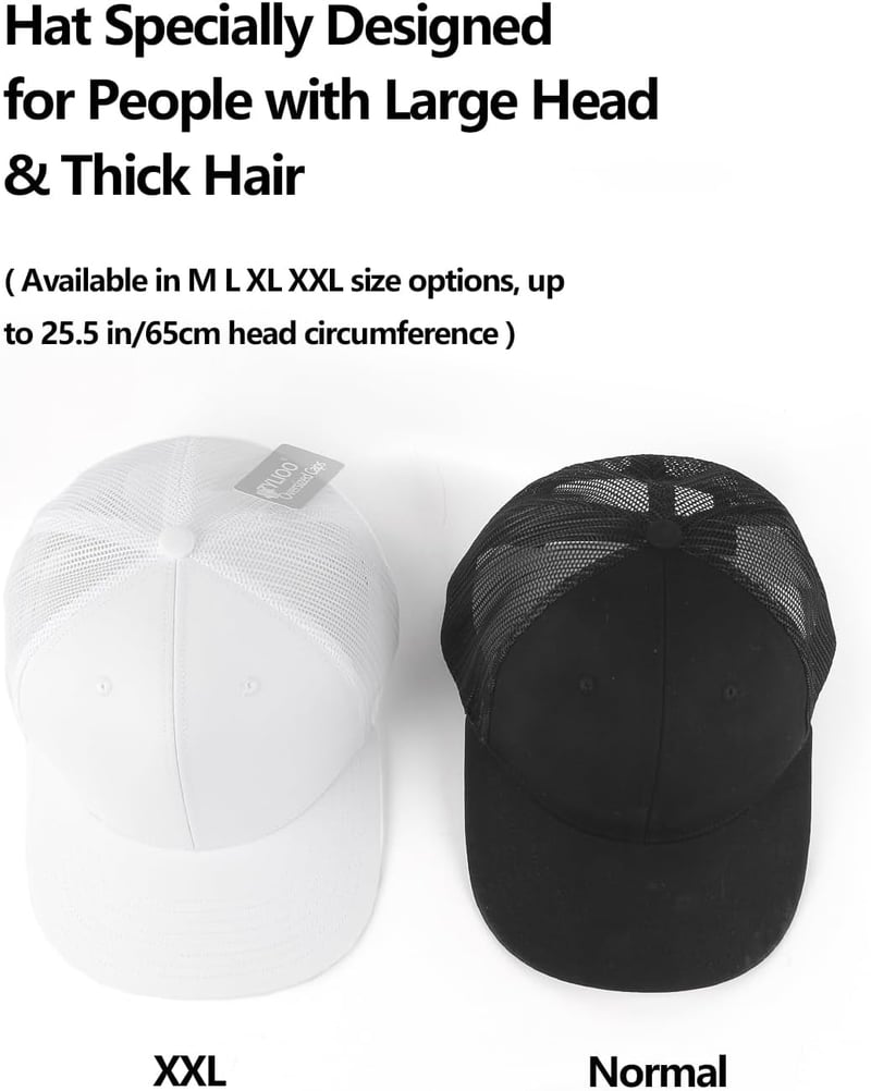 Oversize Trucker Hat for Big Heads - Cool Summer Snapback