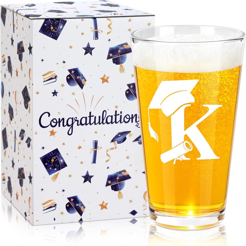 2025 Graduation Gift: Personalized Drinking Glass for Him