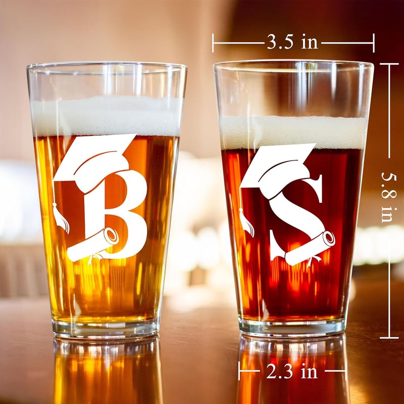2025 Graduation Gift: Personalized Drinking Glass for Him