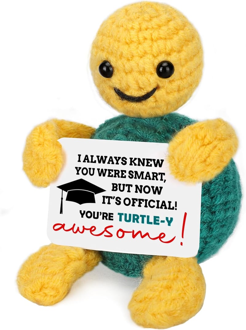 2025 Graduation Funny Handmade Crochet Turtle Gift
