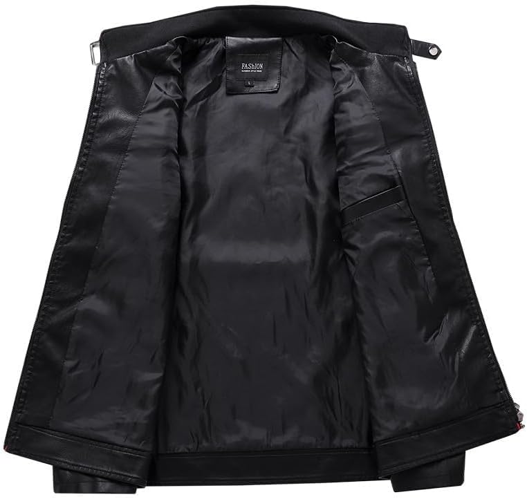 Men's Color Block Biker Jacket - Trendy Fall Outerwear S-5XL