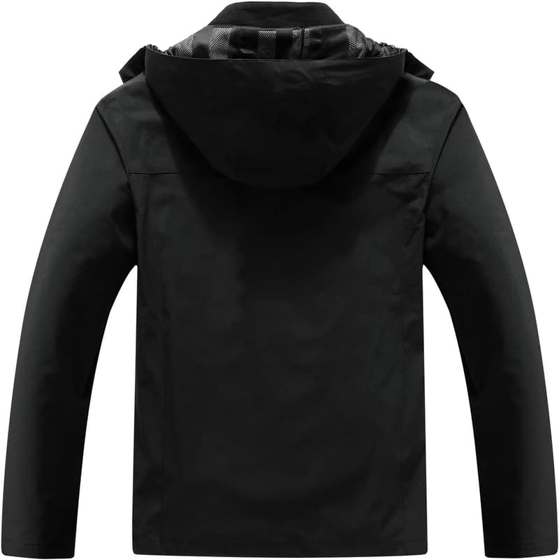 Men's Lightweight Waterproof Hooded Rain Jacket for Hiking