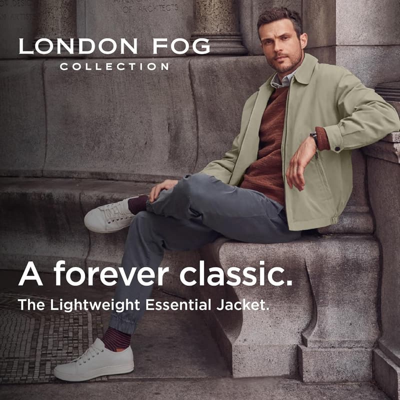Men's Auburn Golf Jacket by LONDON FOG - Zip-Front, Sizes Available