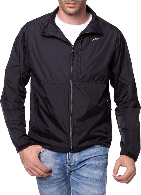 Lightweight Windproof Packable Jacket for Men