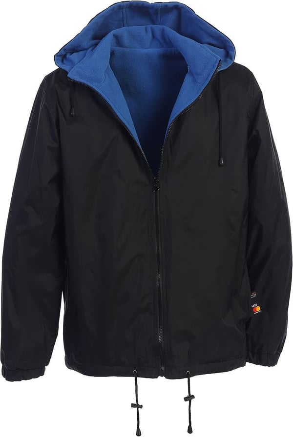 Men's Reversible Rain Jacket with Polar Fleece Lining