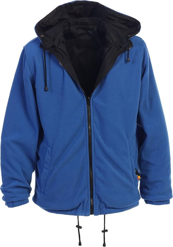 Men's Reversible Rain Jacket with Polar Fleece Lining