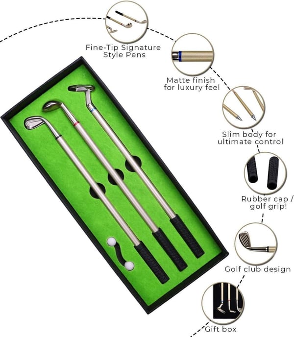 Golf Pen Desktop Game - Fun Gift for Golfers and Coworkers