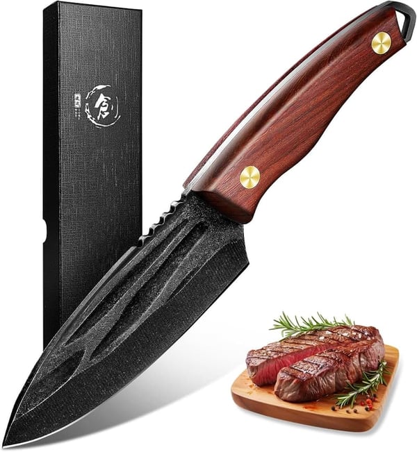 Japanese Style Butcher Knife - Hand-Forged High Carbon Steel