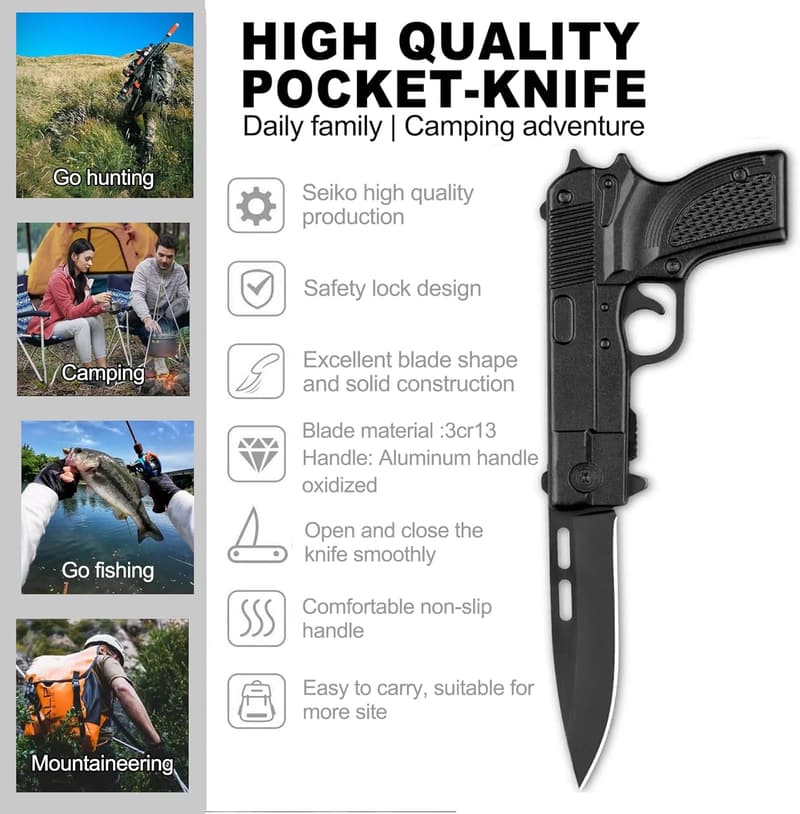 Folding Pocket Knife - Collectible Gadget for Men & Women