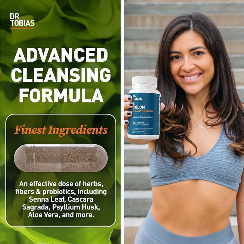 14-Day Gut Cleanse Detox Capsules for Men & Women