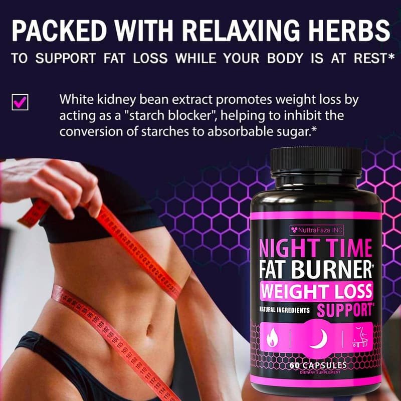 Night Time Weight Loss Pills for Women - Fat Burner & Appetite Suppressant