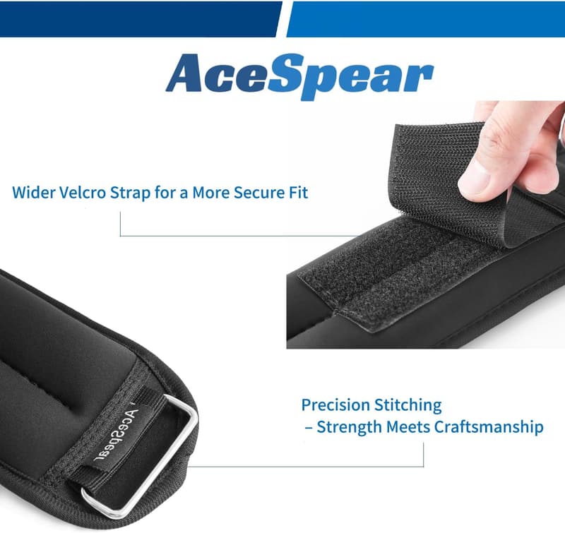 Adjustable Ankle Weights Set for Men, Women & Kids - 1lb to 5lb