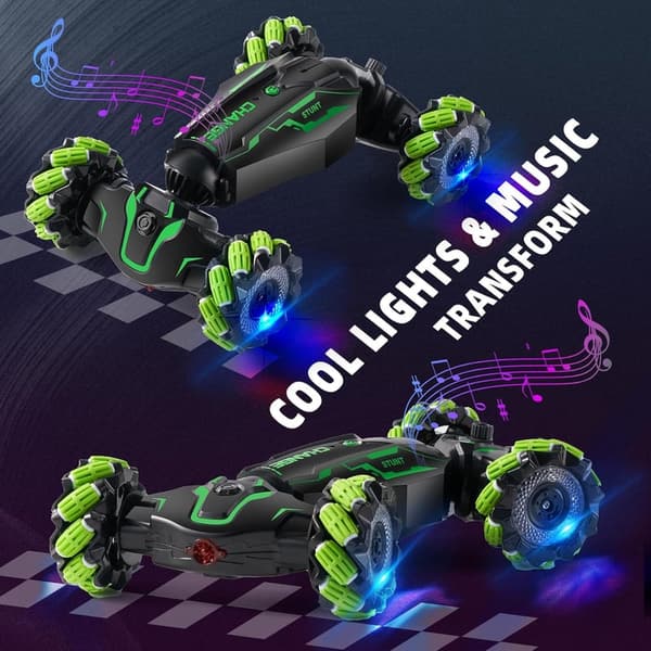 Gesture-Controlled Stunt RC Car with Lights & Spray - Kids' Birthday Gift