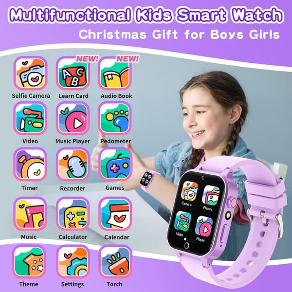 Kids Smart Watch for Ages 5-12 with Games & Video Camera