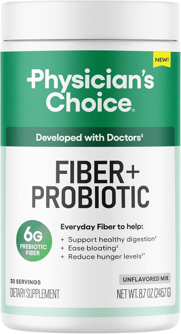 Organic Probiotic Fiber Powder - Digestive Health Support - 8.7oz