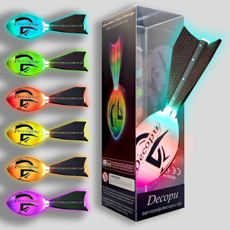 LED Glow-in-the-Dark Football - Perfect Birthday Gift for Kids 8-15