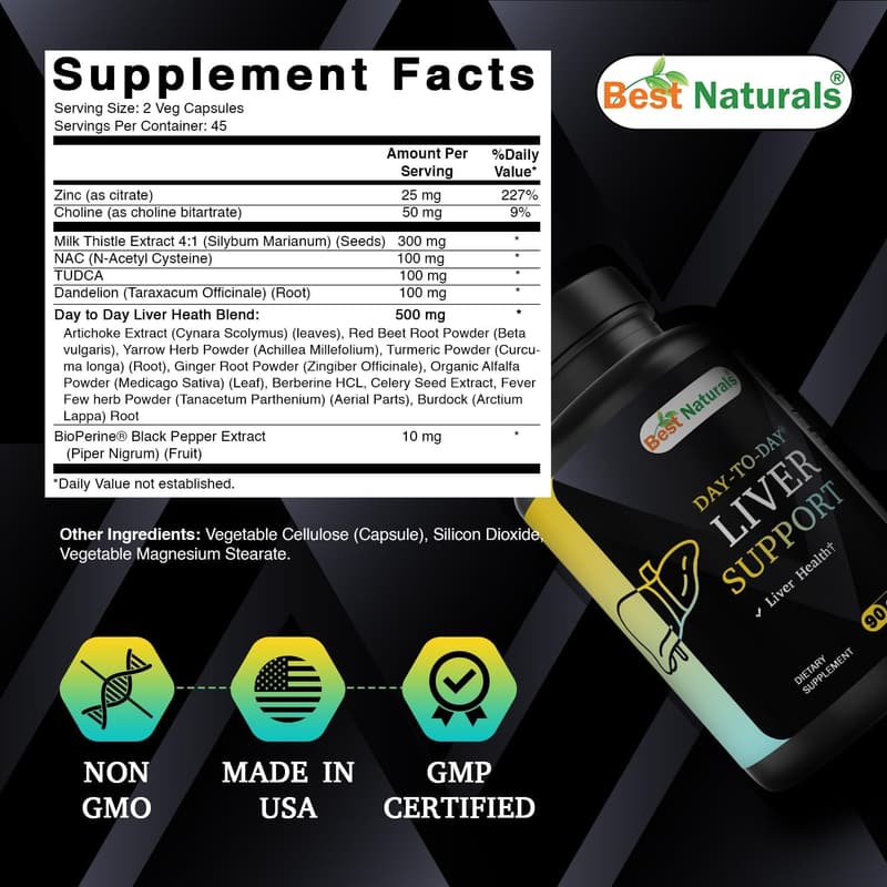 Day to Day Liver Support - 90 Non-GMO Veg Capsules