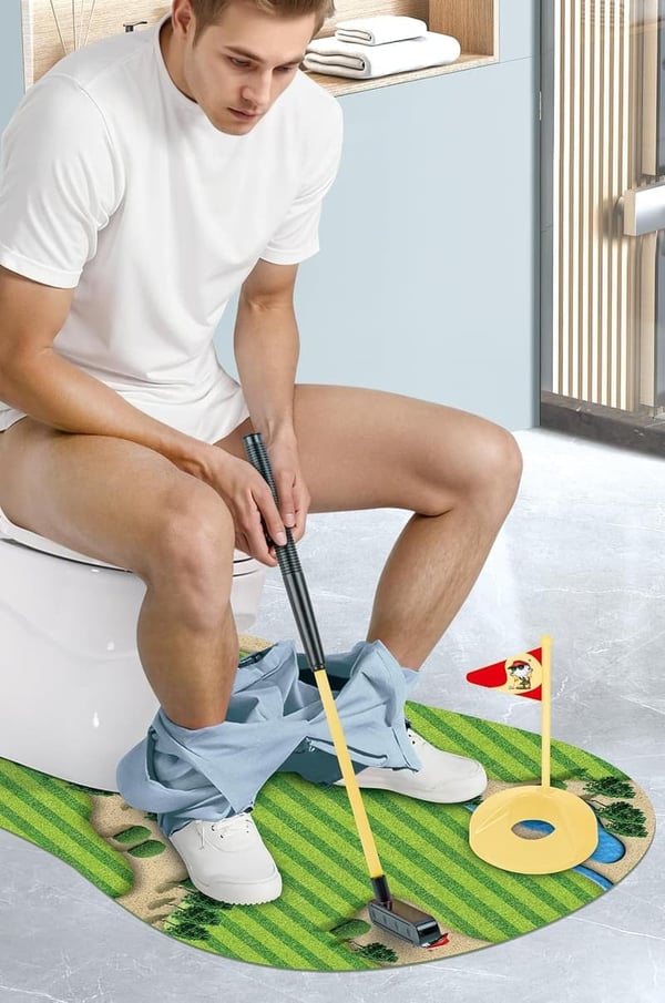 Toilet Golf Game - Funny Gag Gift for Dads