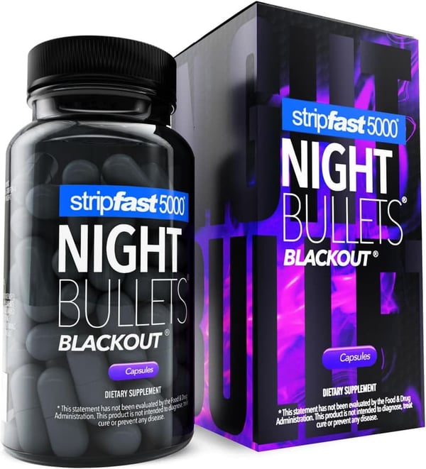 StripFast5000 Night Bullet Capsules - 60 Count for Men & Women