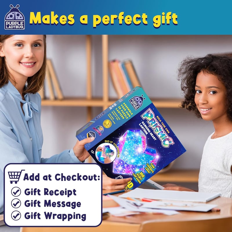 DIY Heart-Shaped Lantern Craft Kit for Kids 8-12 - Birthday Gift