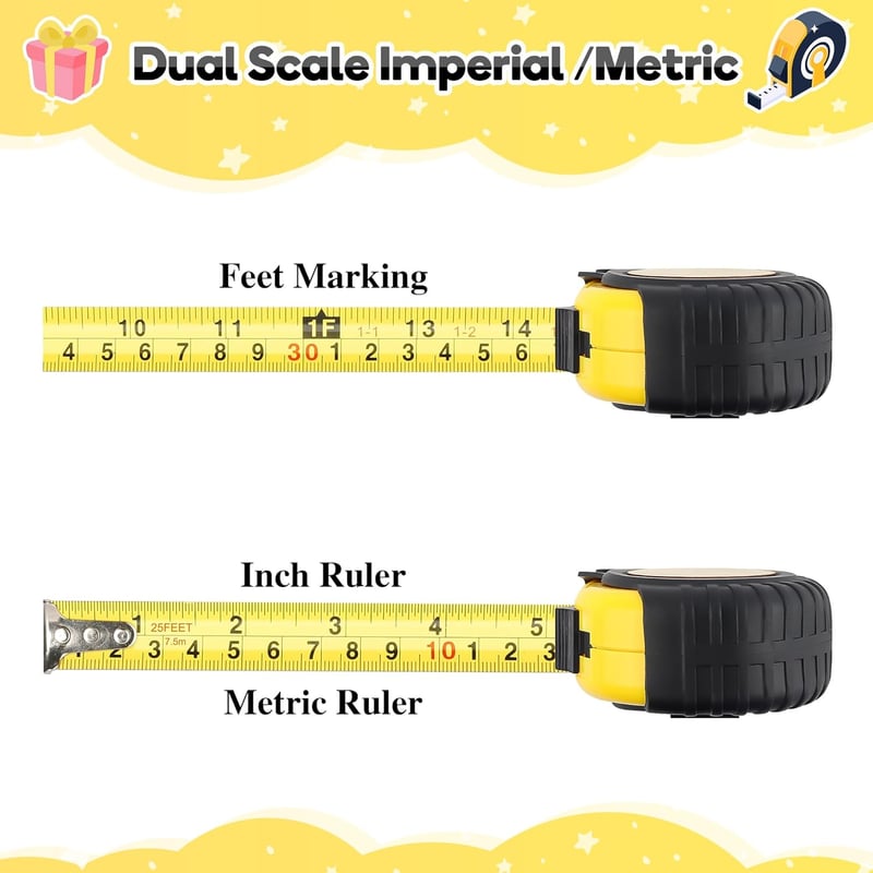 Boyfriend Birthday or Father's Day Gift - 25 FT Tape Measure