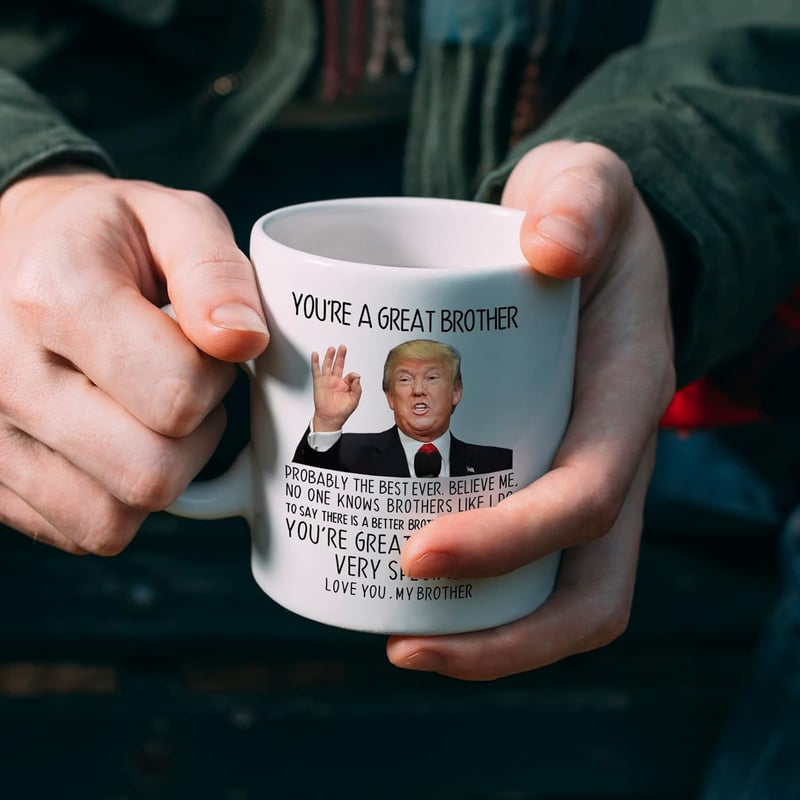 Birthday Mug for Brother - Funny Ceramic Coffee Cup, 11オズ