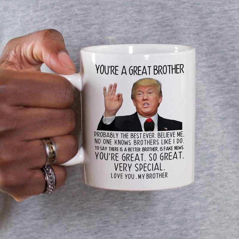 Birthday Mug for Brother - Funny Ceramic Coffee Cup, 11オズ
