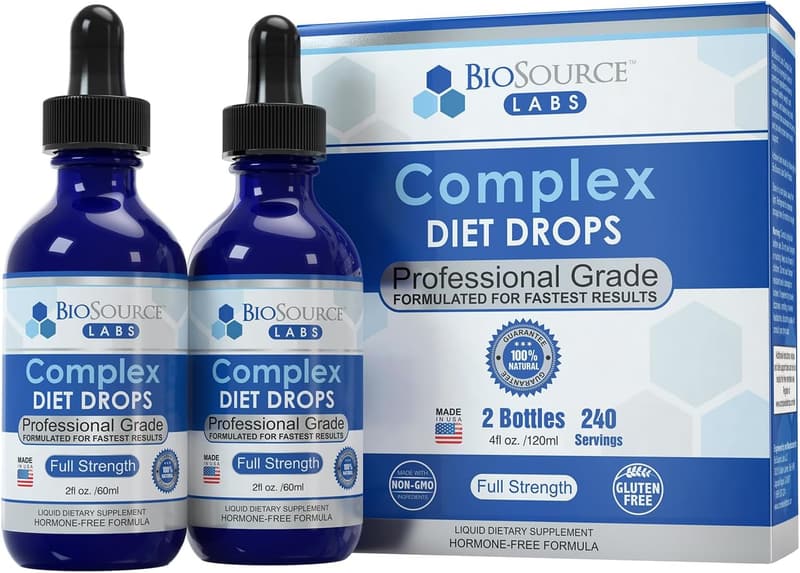 Natural Diet Drops for Men and Women - 60-Day Supply (2-Pack)